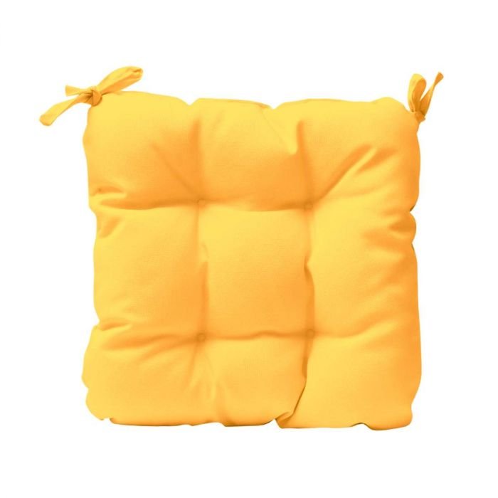 Възглавница за стол PNG “Тринити”, жълт цвят 