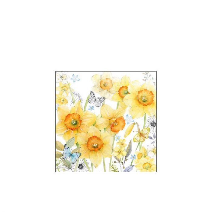 Коктейлна салфетка Ambiente Classic daffodils 25/25 см