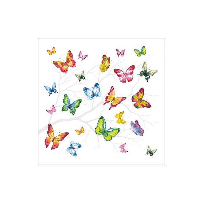 Салфетка Ambiente Colorful butterflies 33/33 см