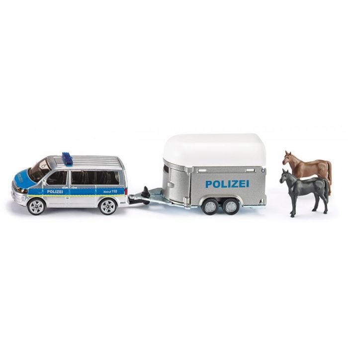 Полицейски бус с ремарке и кончета Siku