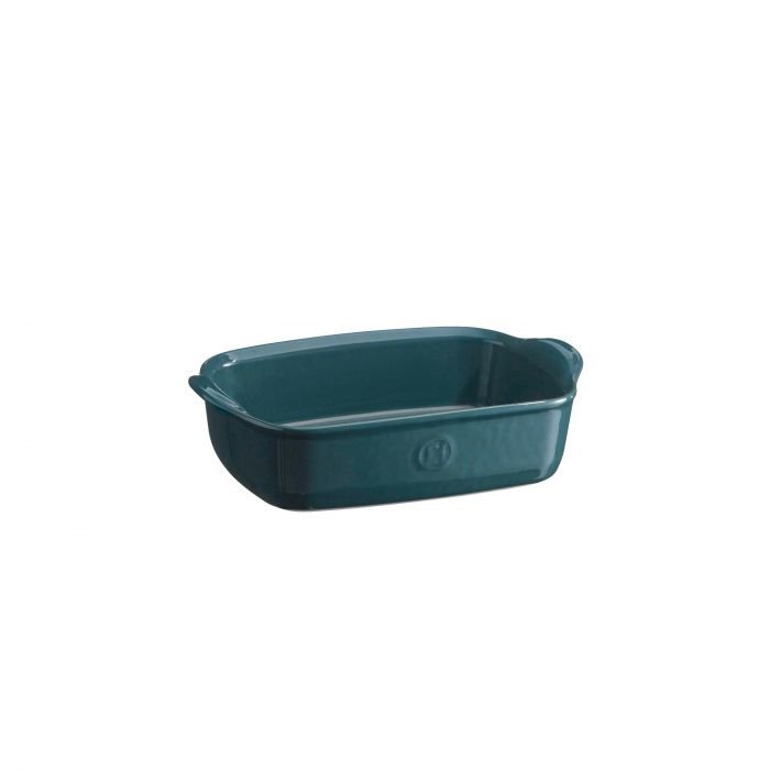 Керамична правоъгълна форма за печене Emile Henry Individual Oven Dish 22/15 см - цвят синьо-зелен