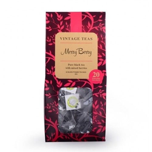 Черен цейлонски чай с микс от горски плодове 'Merry Berry' Vintage teas 20 броя, 2,5 г