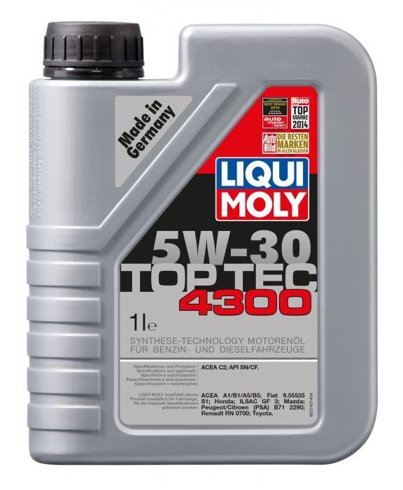 Синтетично моторно масло Liqui Moly TOP TEC 4300 SAE 5W-30, 1 л