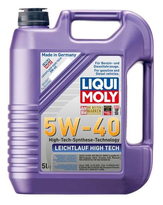 Синтетично моторно масло Liqui Moly Leichtlauf 5W-40, 5 л