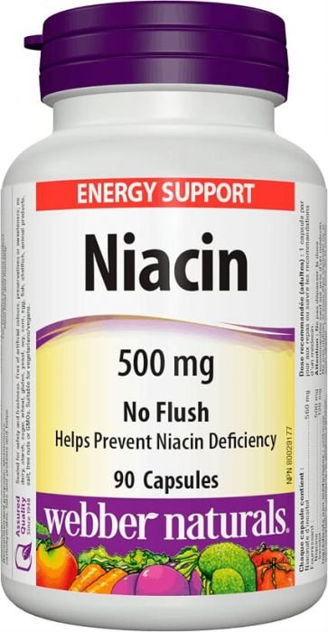 Ниацин Webber Naturals, 90 капсули