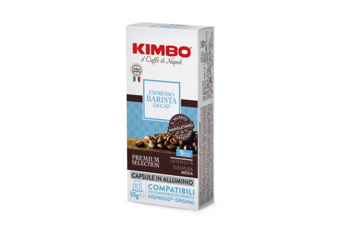 Алуминиеви кафе капсули за Nespresso Kimbo Barista Decaff - 10 броя х 5,5 г	