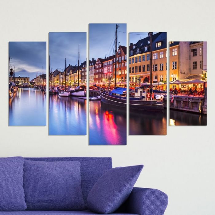 Декоративни панели за стена с нощен изглед от Копенхаген Vivid Home