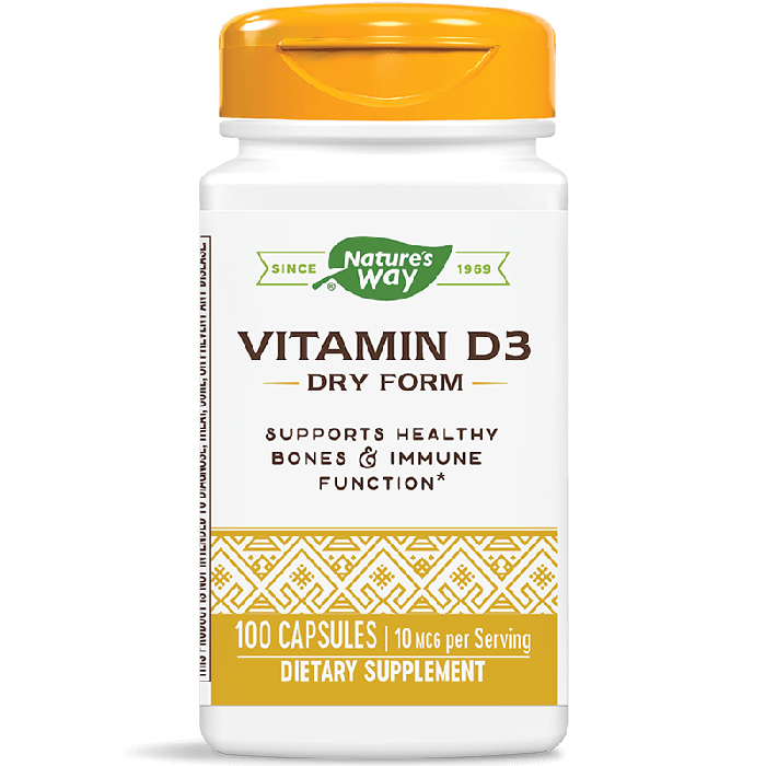 Витамин D3 (сух) Nature's way 100 капсули