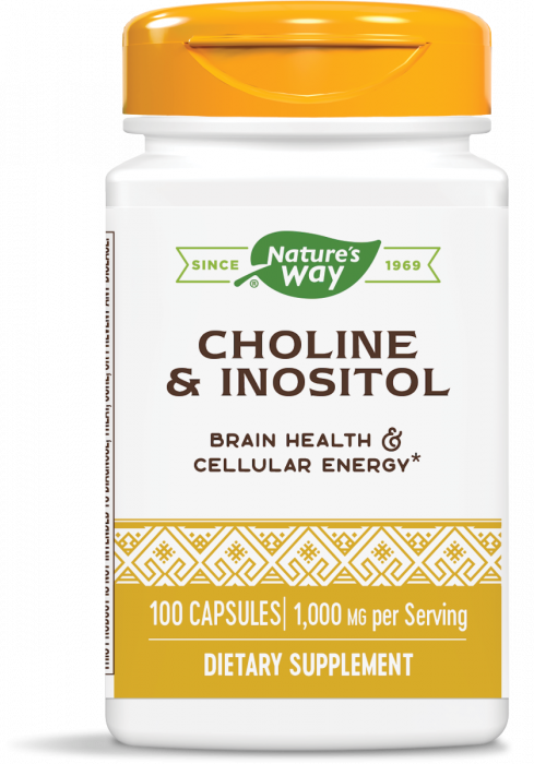 Холин-Инозитол (витамин В4-В8) Nature's Way 250/250 мг, 100 капсули