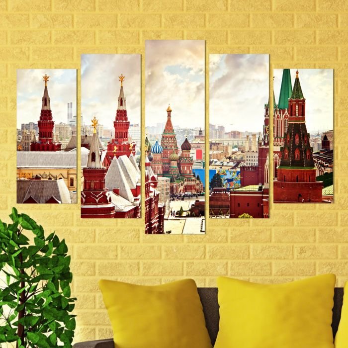 Декоративен панел за стена с Червения площат в Кремъл Vivid Home