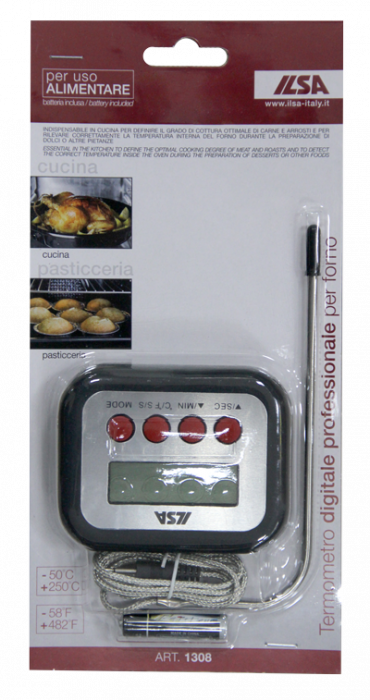 Професионален дигитален термометър за фурна Ilsa