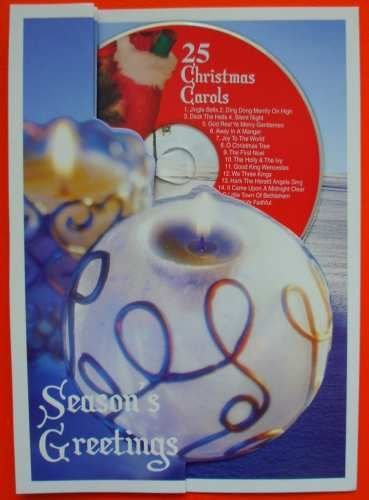 Коледна картичка с музикален диск