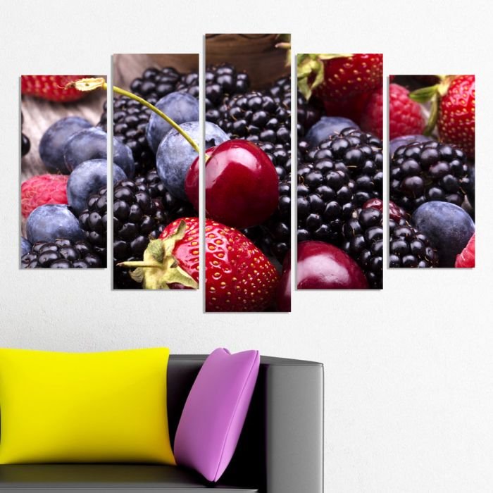 Декоративeн панел за стена с натюрморт на горски плодове Vivid Home