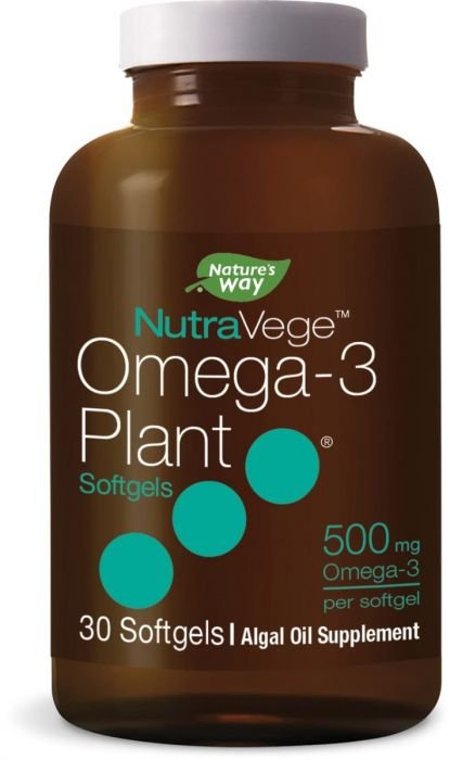 NutraVege Oмега-3 от водорасли 500 мг, 30 софтгел капсули