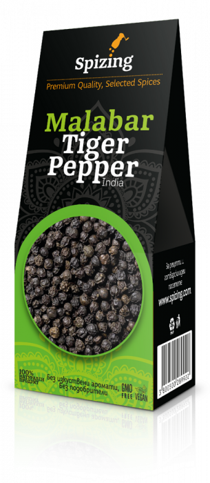 Черен пипер сорт Malabar Tiger подправка Spizing 50 г
