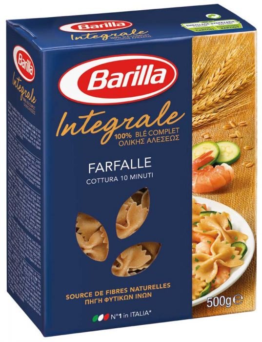 Пълнозърнести фарфале Barilla Integrale 500 г