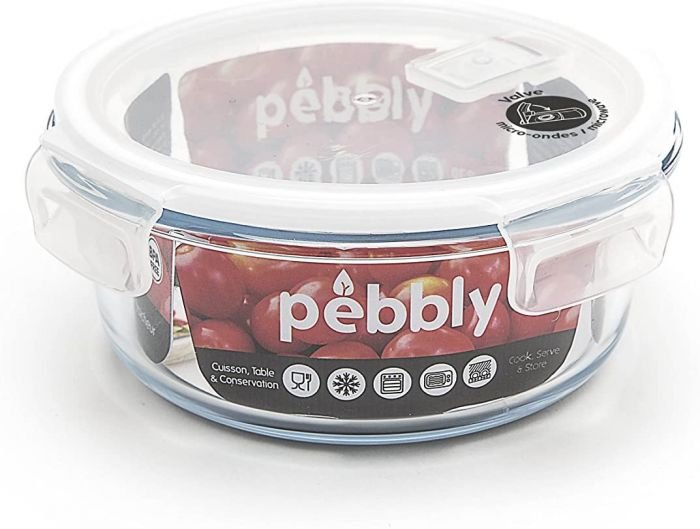 Кръгла стъклена кутия за храна Pebbly  950 мл