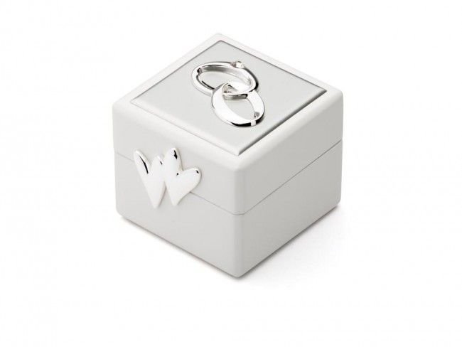 Луксозна кутия с посребрени елементи за венчални халки Zilverstad