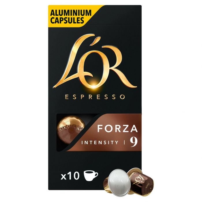 Алуминиеви кафе капсули за Nespresso L'OR Forza 10 x 5,2 г