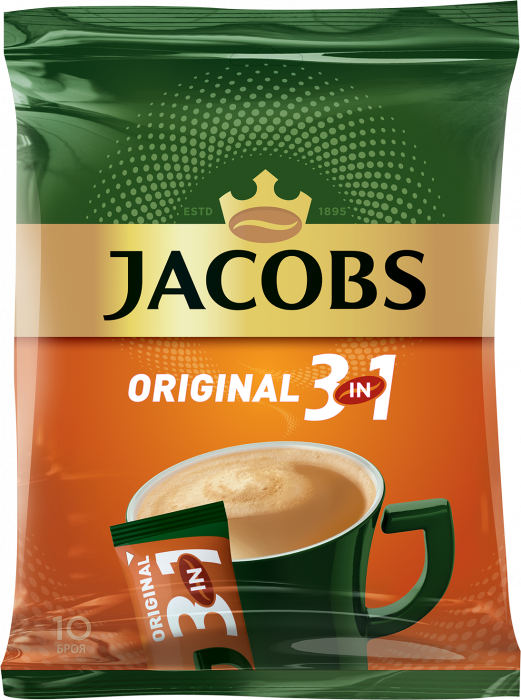 Разтворима кафе напитка Jacobs 3in1 Мултипак 10 брoя x 18 г