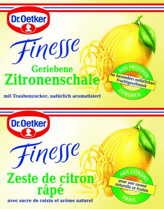 Финес - аромат лимонови корички Dr. Oetker, 3 броя х 6 г