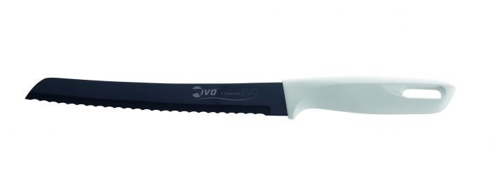 Нож за хляб IVO Cutelarias Titanium Evo 20,5 см - бяла дръжка