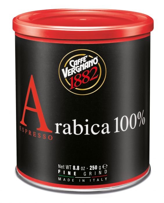 Мляно кафе Vergano Arabica 100% Espresso метална кутия - 250 г 
