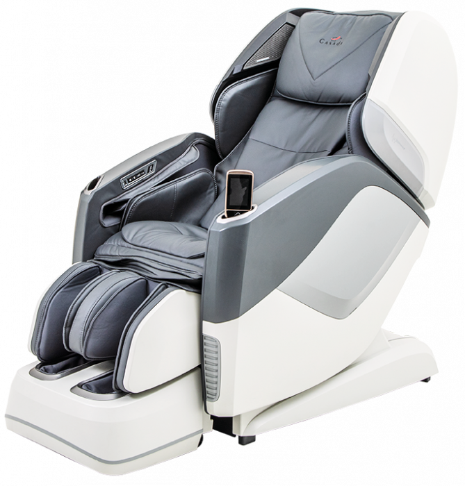 Масажен стол с антистрес система Braintronics® Casada Aura - цвят бял/сив