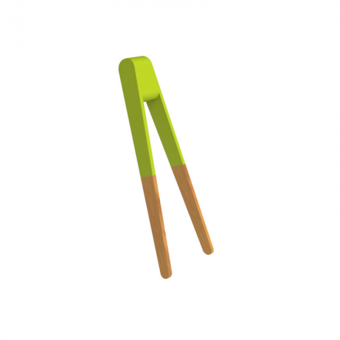 Бамбукова щипка за суши и хапки Pebbly 15 см - зелена