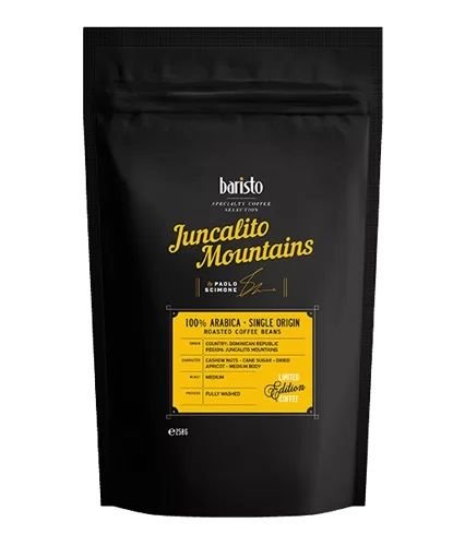 Кафе на зърна Baristo Specialty Juncalito Mountains Dominicana 100% Арабика, 250 грама