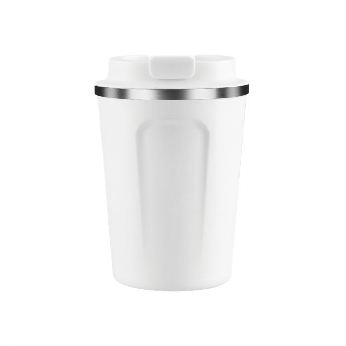 Двустенна термо чаша с вакуумна изолация Asobu Cafe Compact 380 мл - цвят бял