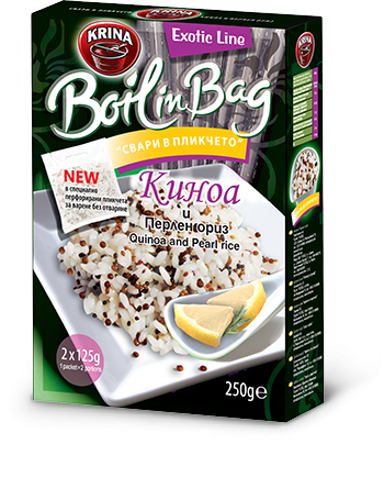 Киноа и перлен ориз в пакетчета Крина Boil in Bag 4 х 250 г