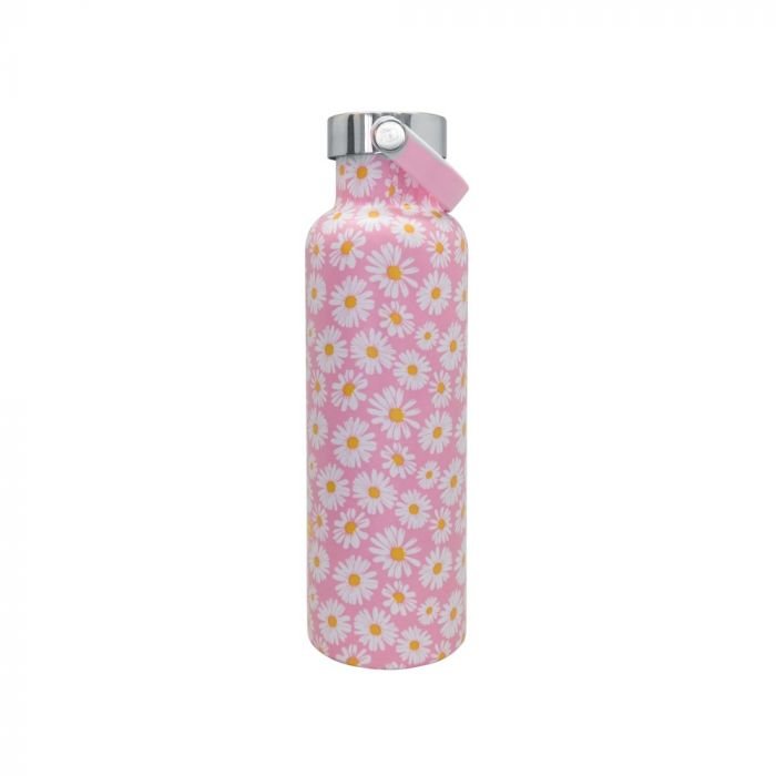 Спортна бутилка с дръжка цвят Nerthus Розови Маргаритки - 750 мл