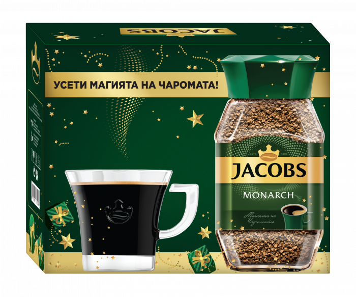 Разтворимо кафе Jacobs Monarch, 200 г + чаша