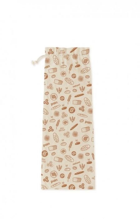 Многократна памучна торбичка за хляб и багети Pebbly - 20 х 65 см