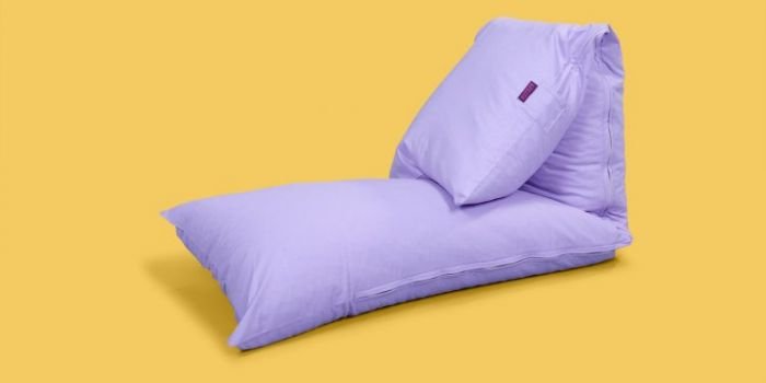 Възглавница за спане на една страна Спелта „Лека нощ“, 35 x 150 см - лилаво