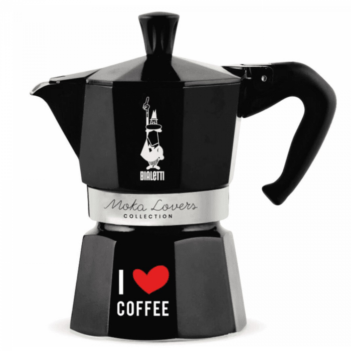 Кафеварка Bialetti "I Love Coffee" Moka Express Black 6 чаши