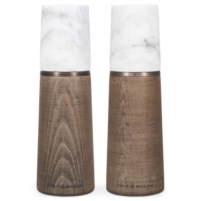 Подаръчен комплект мелнички за сол и пипер Cole & Mason Marlow Marble - 18,5 см