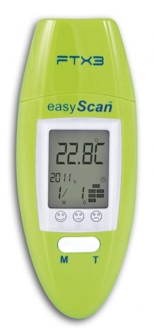 Термометър за ухо и чело Visiomed EasyScan, зелен с функция говор