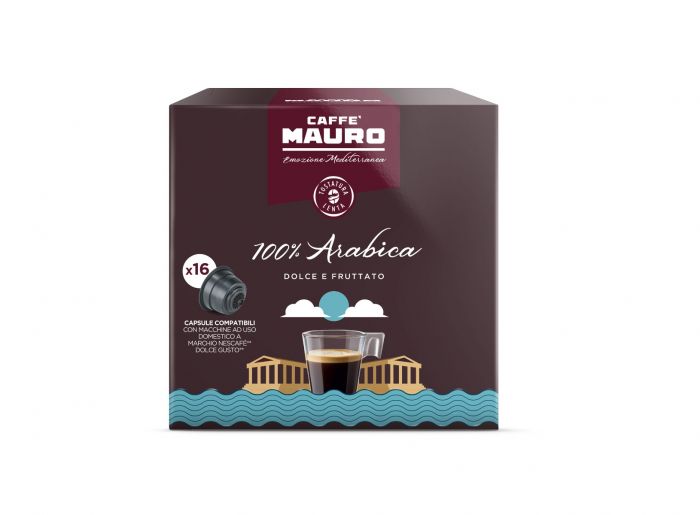 Кафе капсули Mauro Dolce Gusto Capsules 100% Arabica - 16 бр х 7 г