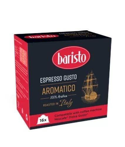 Кафе капсули Baristo Espresso Gusto Aromatico 100% арабика , 16 броя