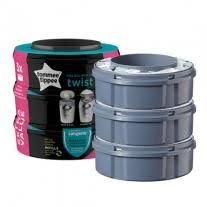 Комплект резервни касети за хигиенен кош Tomme Tippee Twist&Click, 3 броя