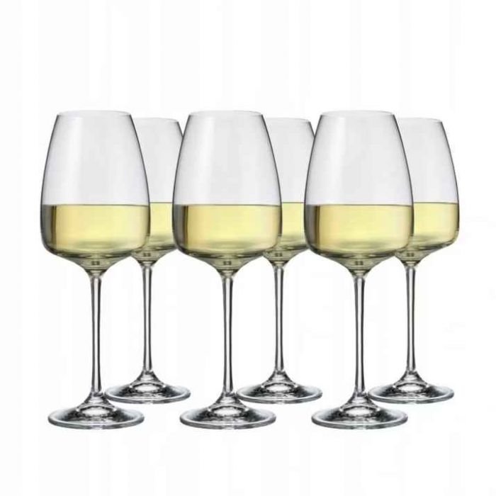 Комплект 6 броя чаши за вино Bohemia Crystalite Anser, 440 мл