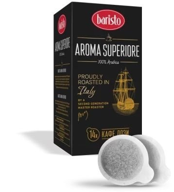 Филтърни кафе дози Baristo Aroma Superiore 100% Арабика, 14 броя