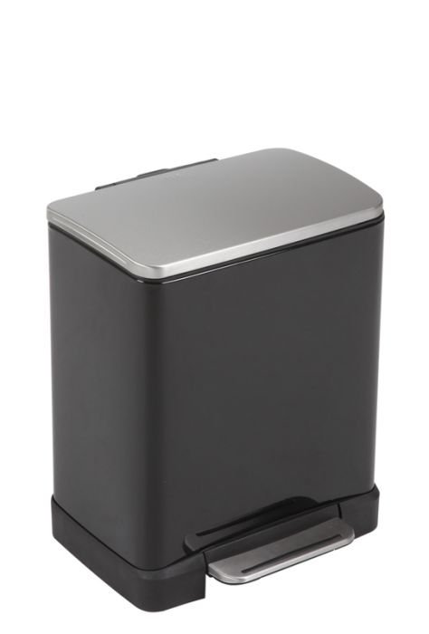 Кош за отпадъци с педал Eko E-Cube, 12 л - черен
