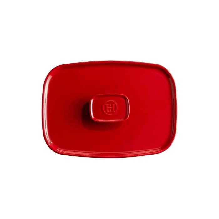 Керамичен правоъгълен капак за тави EH 9652 Emile Henry - цвят червен