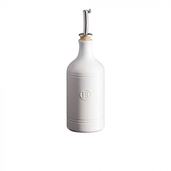 Керамична бутилка за олио с дозатор Emile Henry Oil Cruet - цвят бял