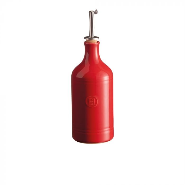 Керамична бутилка за олио с дозатор Emile Henry Oil Cruet  - цвят червен