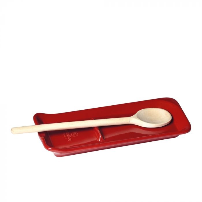 Керамична поставка за лъжица за готвене Emile Henry Spoon Rest  - цвят червен