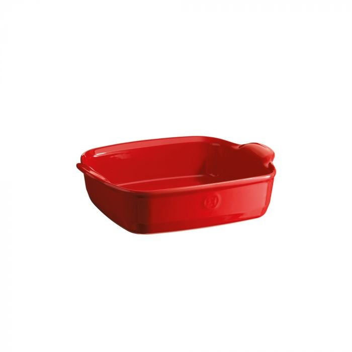 Керамична квадратна тава за печене Emile Henry Square Oven Dish 1,8 л, 22/22 см -  цвят червена